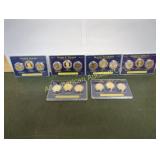 6 PRESIDENTIAL COIN SETS OF (3)