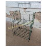 VINTAGE METAL GAS STATION OIL CAN RACK