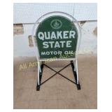 VINTAGE PORCELAIN QUAKER STATE TOMBSTONE SIGN
