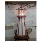 VINTAGE HANDCRAFTED WOODEN LIGHTHOUSE
