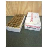WINCHESTER 9MM LUGER AMMO BOX OF 50 RDS