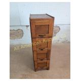 ANTIQUE OAK 4 DRAWER FILE CABINET