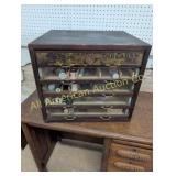 ANTIQUE STAR BRAND SPOOL / THREAD 5 DRAWER CABINET