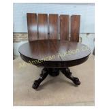 ANTQ. 60" CARVED MAHOGANY LION HEAD DINNING TABLE