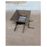 ANTIQUE HAND CRANK WOODEN FRUIT CRUSHER