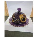 VTG EAPG RIVERSIDE CROESUS AMETHYST BUTTER DISH