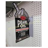 PEARL OIL KEROSENE PORCELAIN FLANGE SIGN