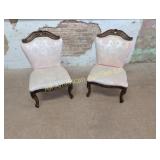 MATCHING PAIR OF VINTAGE SLIPPER CHAIRS