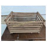 VINTAGE PRIMITIVE SLATTED WOODEN BOX