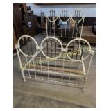 ANTIQUE CAST IRON & BRASS FULL SIZE BED