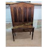 ANTIQUE WALNUT PLANTATION DESK WITH BOOKCASE