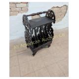 ANTIQUE VICTORIAN CANTERBURY WITH DRAWER