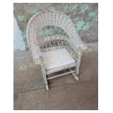 ANTIQUE WICKER CHILD ROCKER