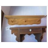 2 Wooden Wall Shelves