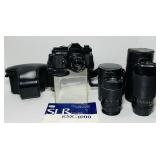 KSX-1000 SLR Camera, 50mm Lens, 135mm Lens,