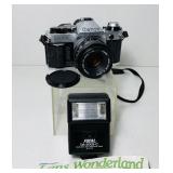 Canon AE-1 Program Camera, 50mm Lens, Elec Flash Canon AE-1 Program Camera, 50mm Lens, Elec Flash