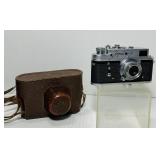 Zorki Zopkuu 4 Camera, 5cm Lens, Case Zorki Zopkuu 4 Camera, 5cm Lens, Case