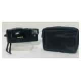 Olympus XA-2. A11 flash. 35mm. Black. Case and Olympus XA-2. A11 flash. 35mm. Black. Case and