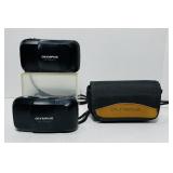 2 Olympus Stylus 35mm Cameras, One has a film 2 Olympus Stylus 35mm Cameras, One has a film