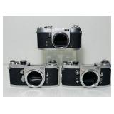 3 Miranda Camera Bodies, Sensomat RE, G x 2 3 Miranda Camera Bodies, Sensomat RE, G x 2