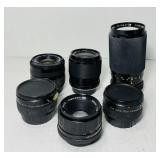 4 Yashica Camera Lenses, 2 YUS Auto Tele 4 Yashica Camera Lenses, 2 YUS Auto Tele