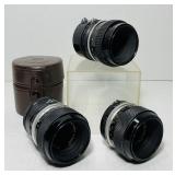 3 Micro-Nikkor Camera Lenses