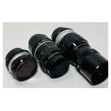 3 Nikon Nikkor Camera Lenses 3 Nikon Nikkor Camera Lenses
