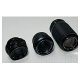 3 Camera Lenses, 2 Hanimex, 1 Hanimar 3 Camera Lenses, 2 Hanimex, 1 Hanimar