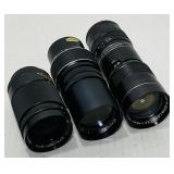 3 Camera Lenses Yashinon, Rextar