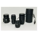 3 Camera lenses. 2 cases. 1 Sigma mini-wide 3 Camera lenses. 2 cases. 1 Sigma mini-wide