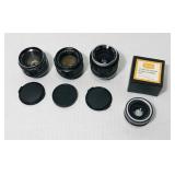 3 Sears lenses. 1 Sears converter. 3 Sears lenses. 1 Sears converter.
