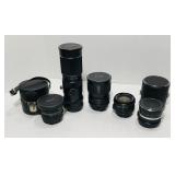 5 Vivitar lenses. 3 wide angle and 2 zoom. 2 5 Vivitar lenses. 3 wide angle and 2 zoom. 2