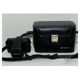 Black Leather Olympus Bag and Camera Case Black Leather Olympus Bag and Camera Case