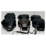 6 Nikon/ Nikkormat Camera Cases, 1 is missing 6 Nikon/ Nikkormat Camera Cases, 1 is missing