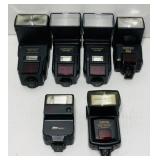 6 Camera Flashes, 4 Quantaray 6 Camera Flashes, 4 Quantaray