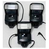 3 Sony Camera Flashes, HVL-F1000