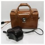 Nikon leather camera bag and case.