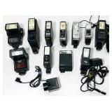 Various flash units. Various flash units.
