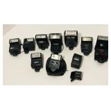 Various flash units. Various flash units.