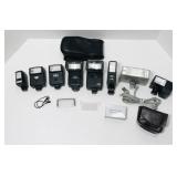Various flash units. Various flash units.