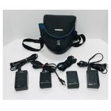 3 Nikon MH-18a and 1 MH-18 chargers with cords. 1