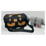 Large Quantaray soft bag and small Fuji soft bag. Large Quantaray soft bag and small Fuji soft bag.
