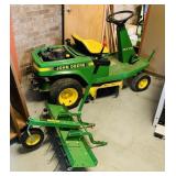 John Deere Riding Mower w/ JD Thatcher, 32" Deck,