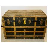 Antique Travel Trunk, Has 2 Inserts Antique Travel Trunk, Has 2 Inserts