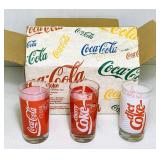 12pc Coke Glass Beverage Set, 1990, 4 Cherry