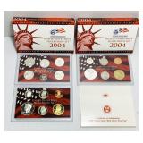 2004 US Mint Silver Proof Sets, 1 is missing 2004 US Mint Silver Proof Sets, 1 is missing