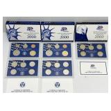 2 Sets of 2000 US Proof Mint Sets and Quarters