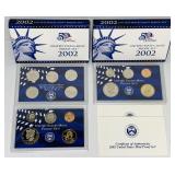 2002 US Mint Proof Sets, 1 set is Missing Quarters 2002 US Mint Proof Sets, 1 set is Missing Quarters