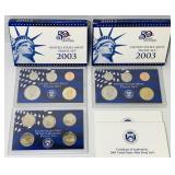 2003 US Mint Sets, 1 set is missing the Quarters 2003 US Mint Sets, 1 set is missing the Quarters