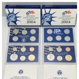 (2) 2004 Sets of US Mint Proof Sets and Quarters (2) 2004 Sets of US Mint Proof Sets and Quarters